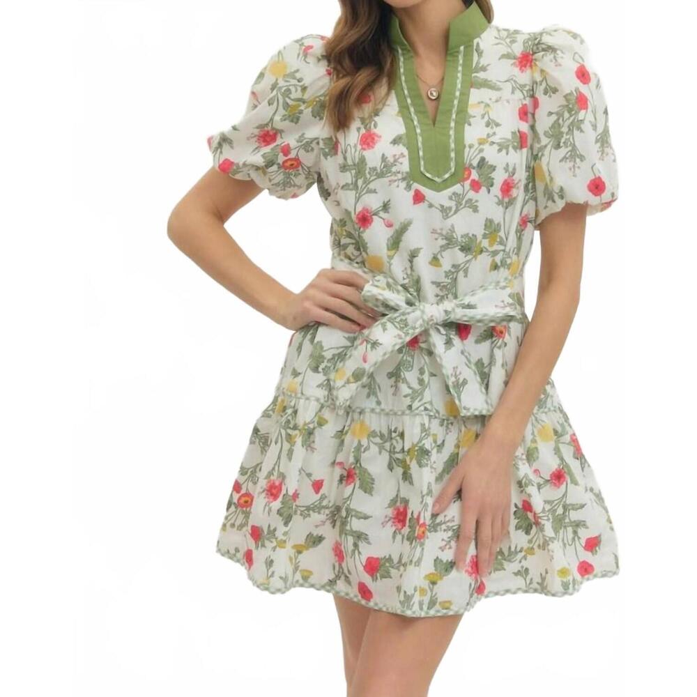 NEW ENTRO sinclair dress in green